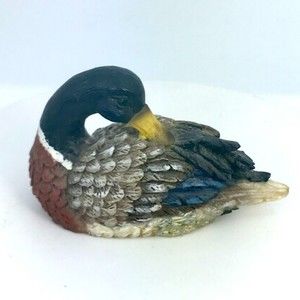 Vintage Young's Incorporated Figurine Multicolor Mallard Duck Resin